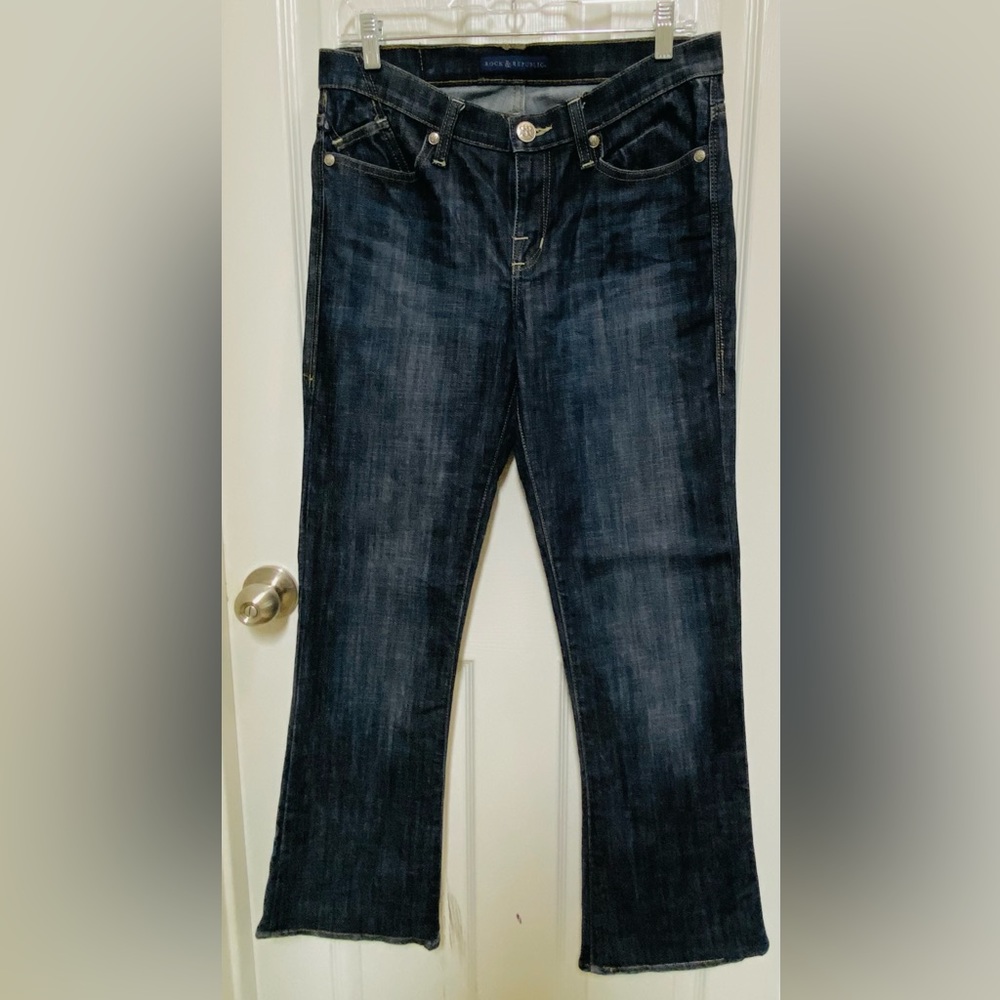 Rock & Republic Women's Mid Rise Bootcut Jean Size 10 Kasandra